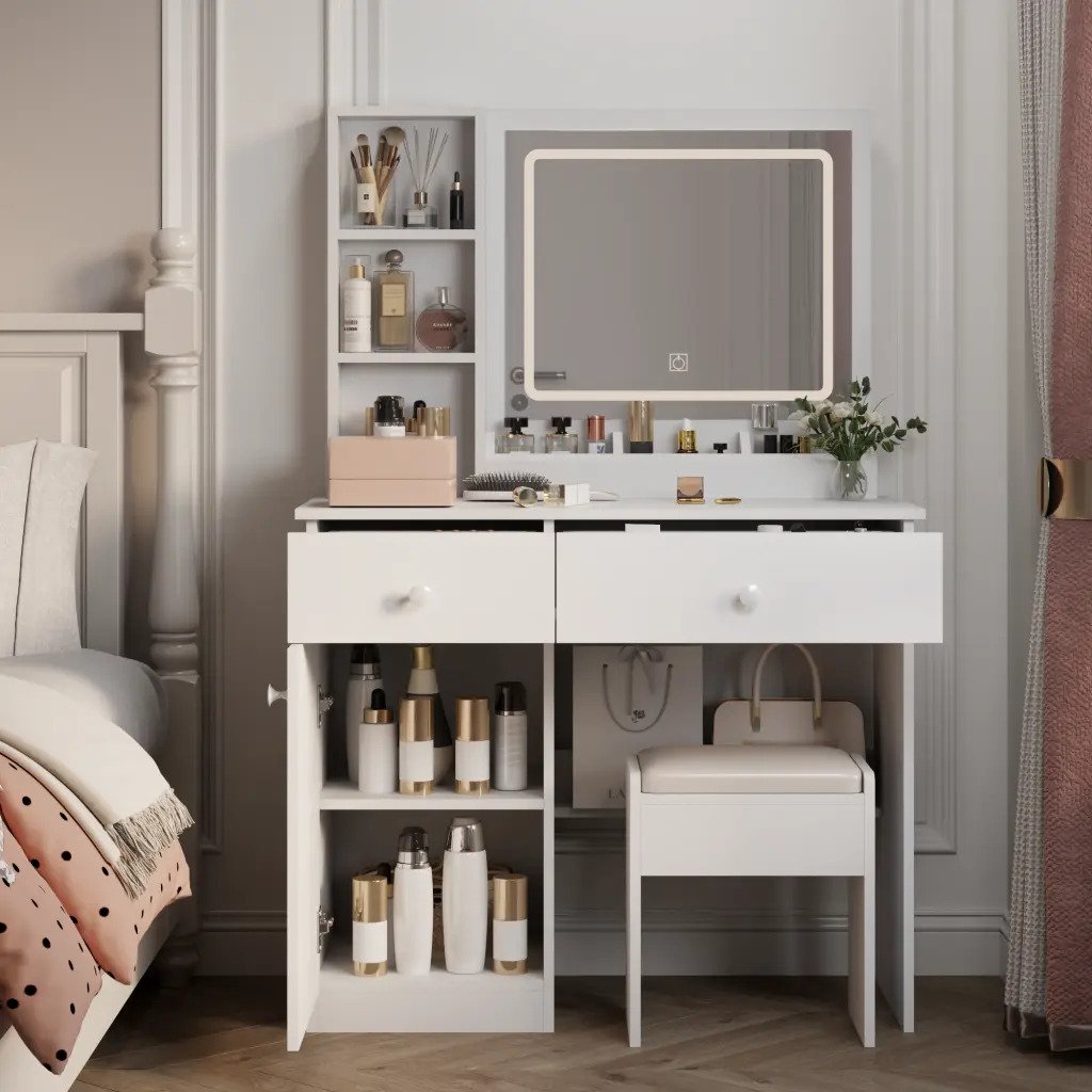 Fashion Vanity Desk Mirror and Lights Cosmetics montary