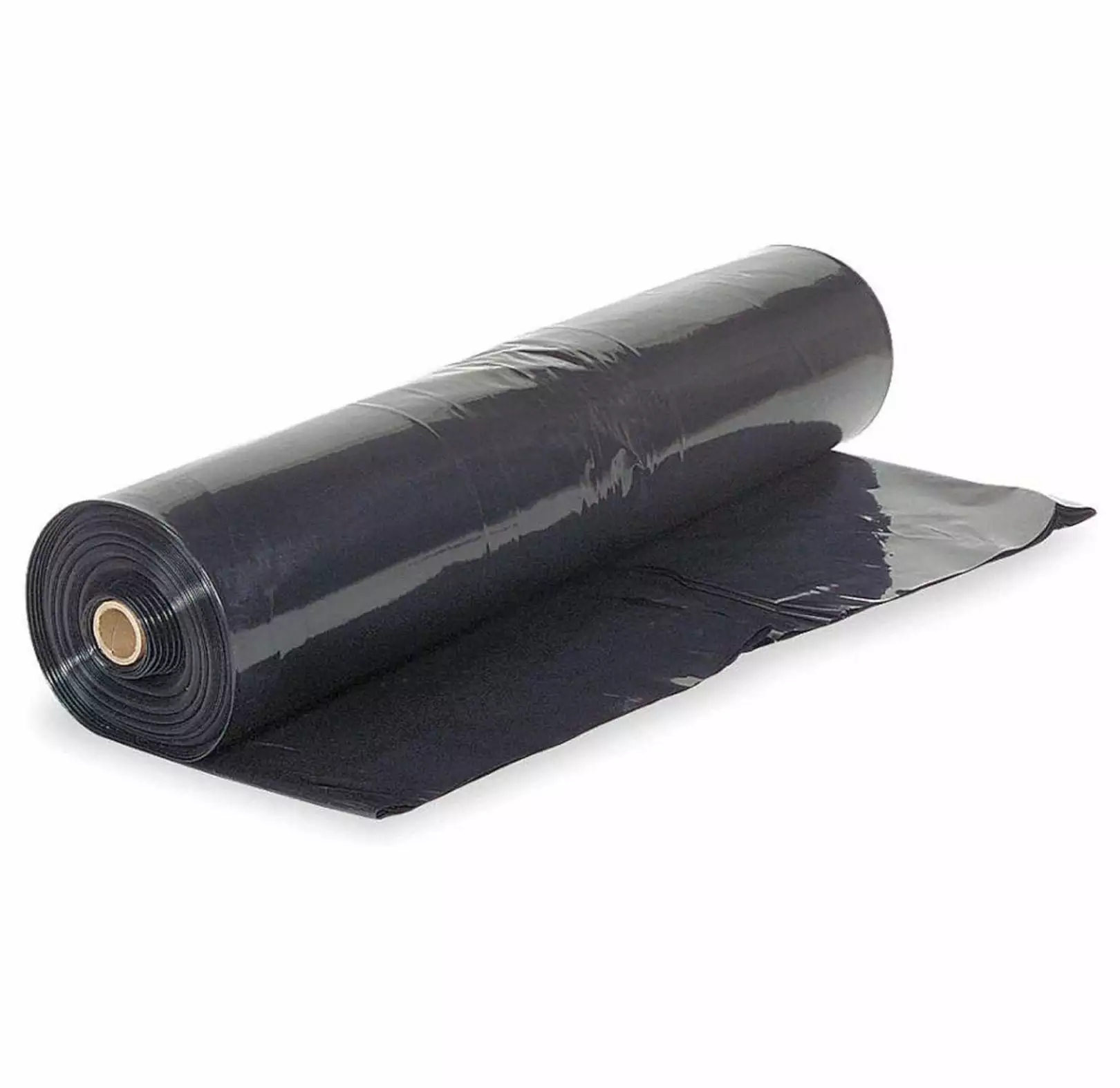 Jsmark 10 Mil Black Plastic Sheeting 2.5x100 Heavy Duty Polyethylene Vapor Barrier Painters Tarp Roll 10
