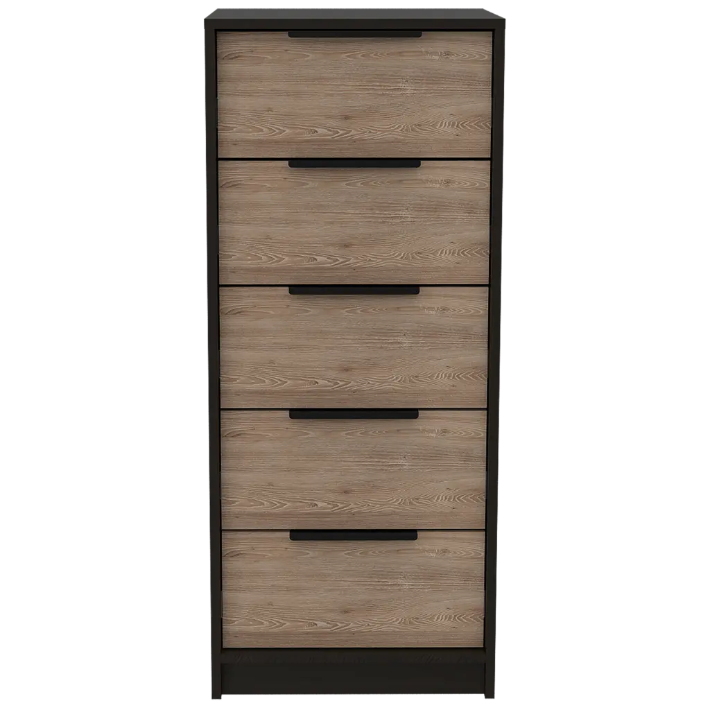 42 Inch Vertical 5 Drawer Gown Dresser Black Light Oak Multicolor rta mubles colombia
