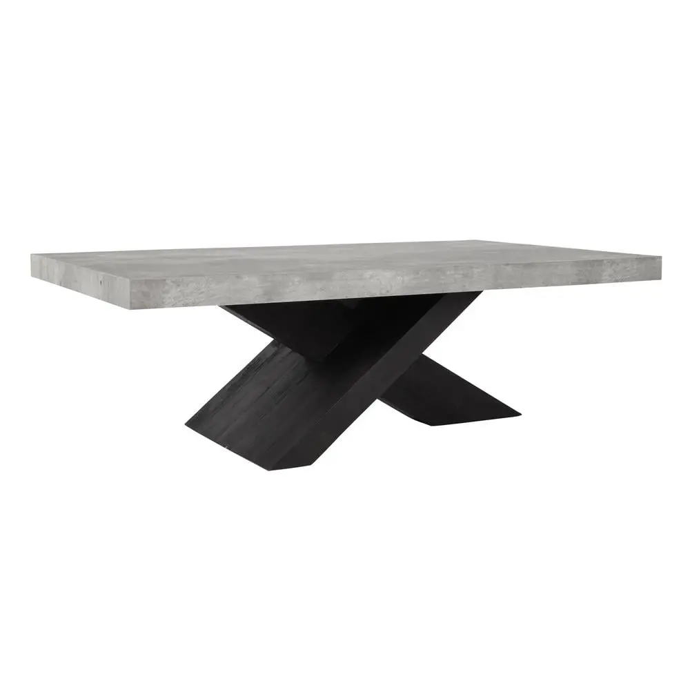 Classic Home Durant Coffee Table Black Antique Gray Vintage Style