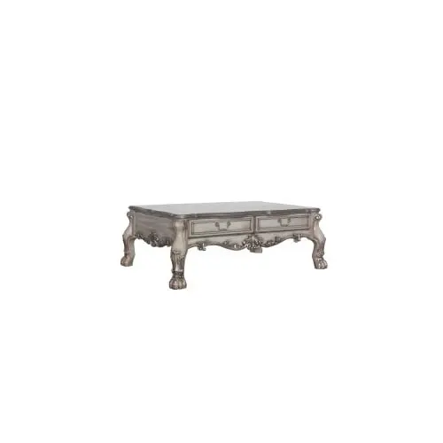 Goldmeet ACME Dresden Coffee Table Vintage Bone White 88175 Classic Elegant Style