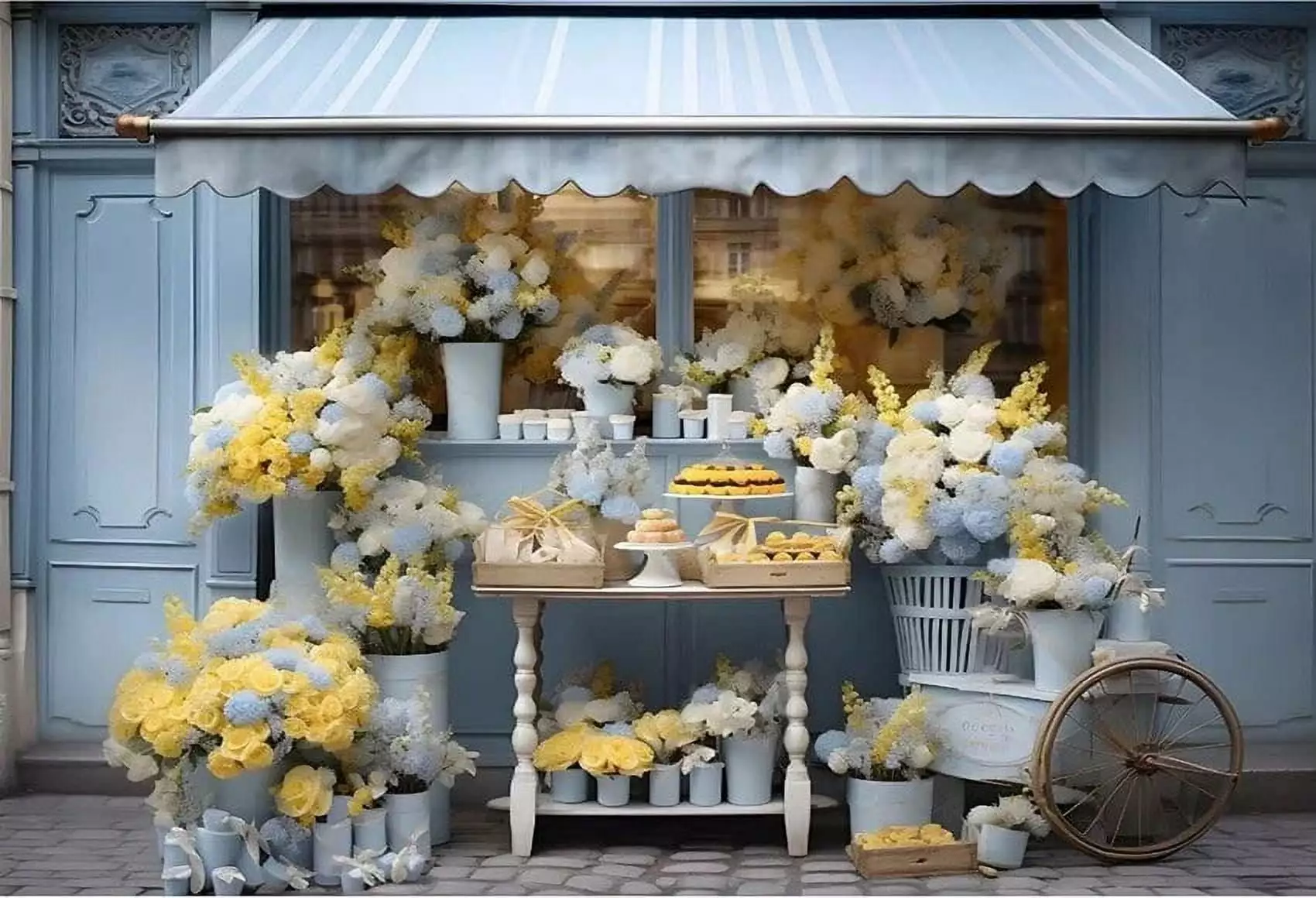 Spring Flower Shop Boho Photography Background Kids Birthday Party Family Portrait Decor Backdrop Thin
