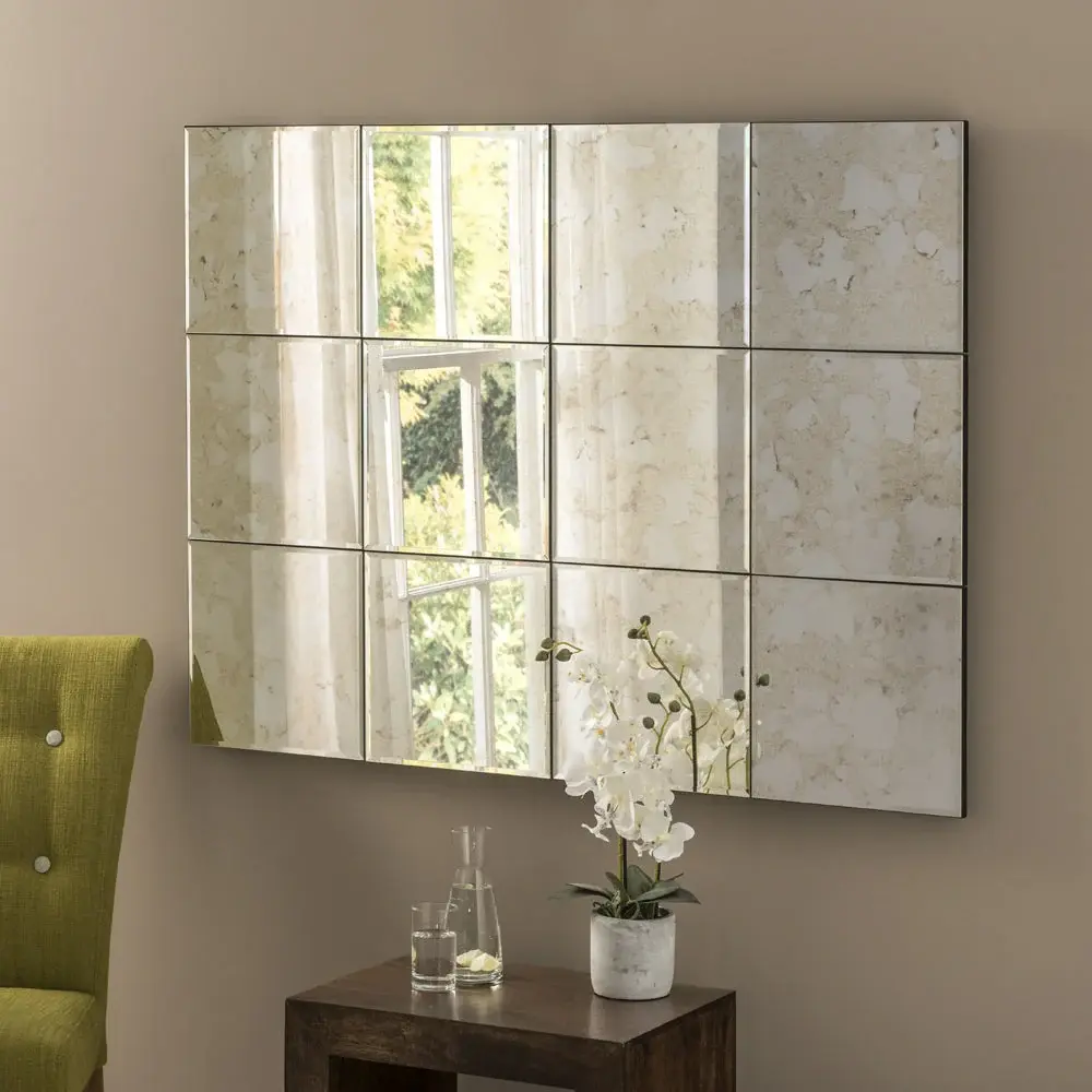 Mongolia Wall Mirror - Molted Antique Hanging Hardware