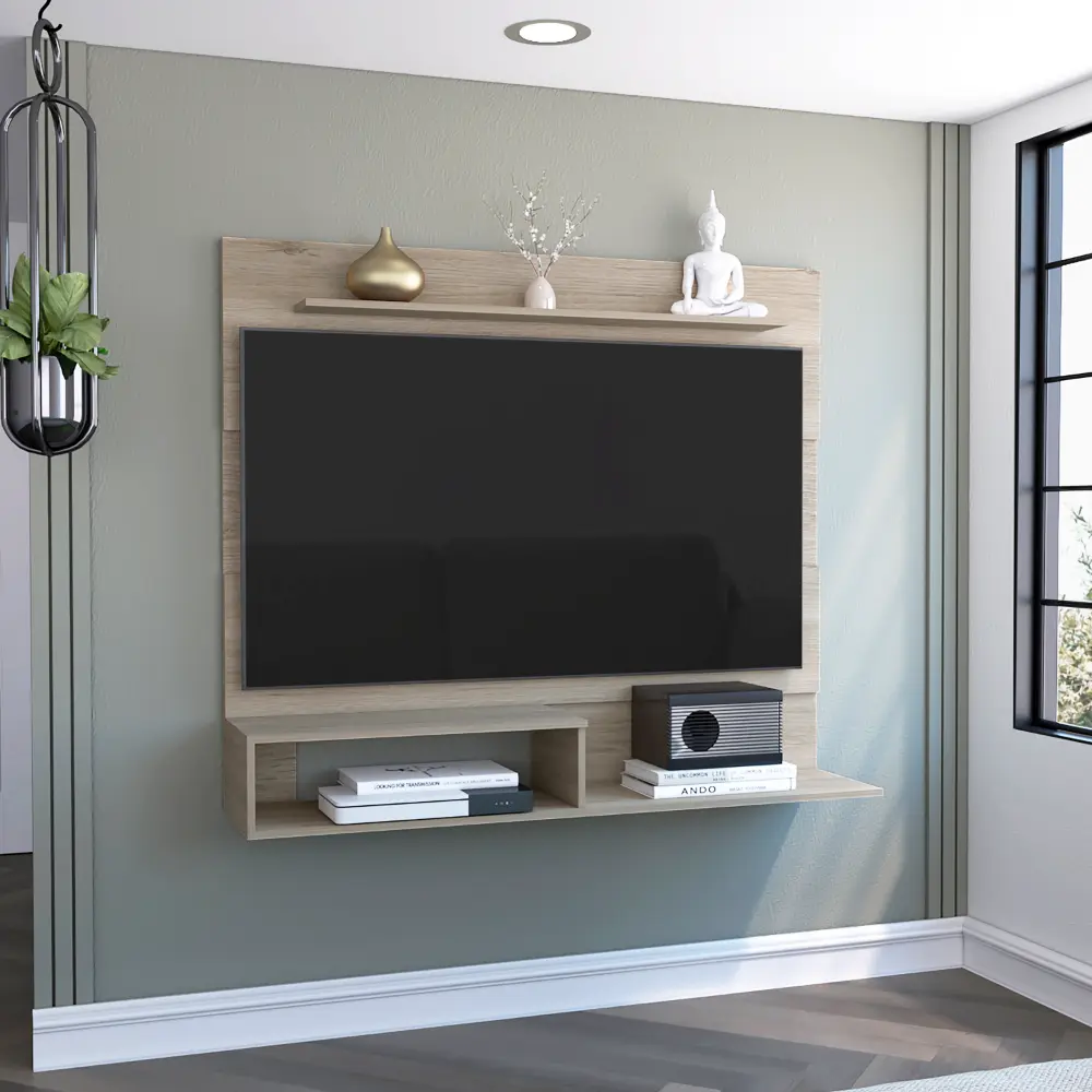 Floating Entertainment Center TV Up To 55 Inch Storage Shelves depot e-shop