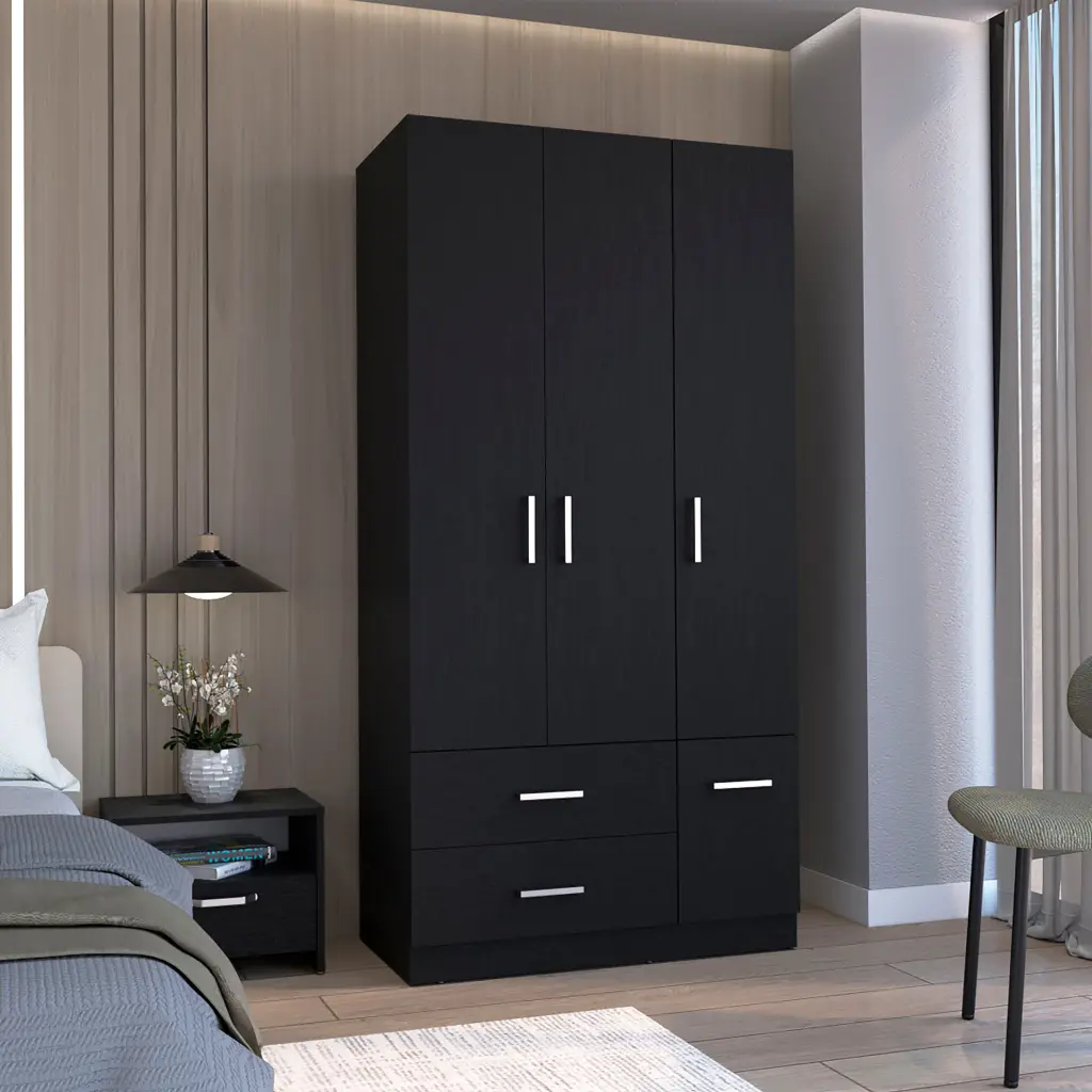 Sebree 71 Inch High Armoire Wardrobe Closet 2 Drawers and Four Doors rta mubles colombia