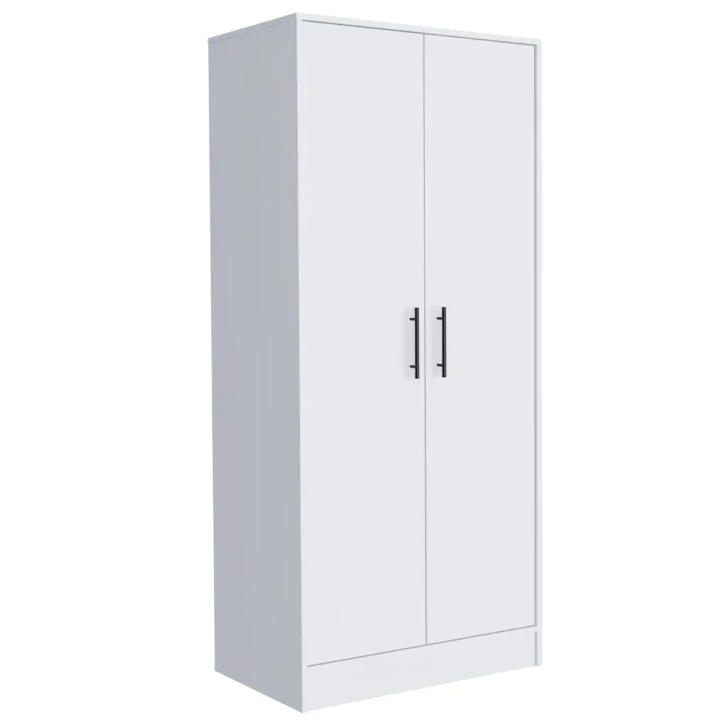 Ambery 180 Armoire Two Shelves Double Door Metallic Rod and One Drawer rta muebles colombia