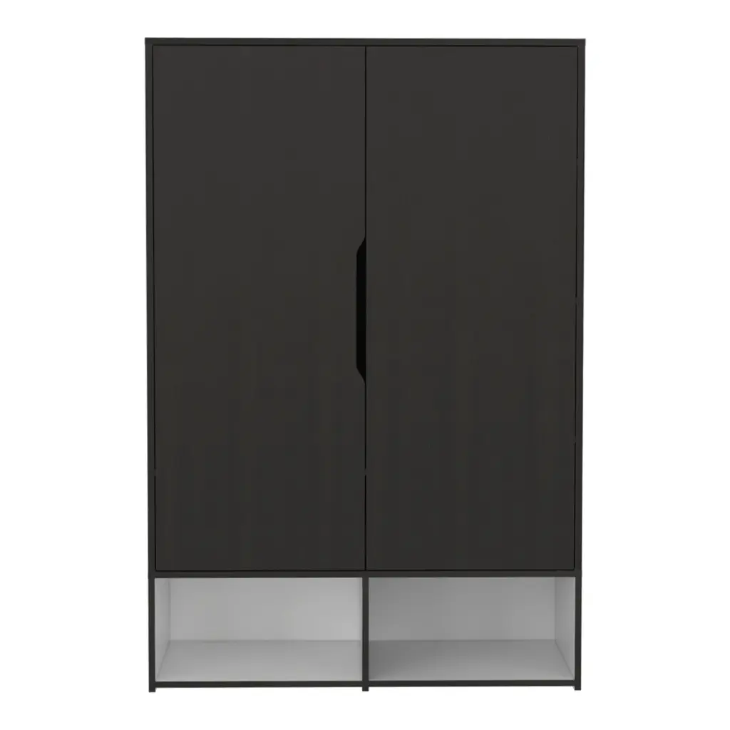 Armoire Barletta Bedroom Storage Cabinet Black White Particle Board treevol furniture