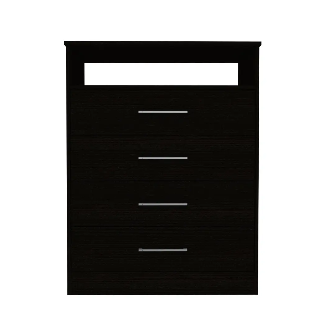 Gowner Atlanta Bedroom Wardrobe Black Particle Board Storage Cabinet treevol furniture