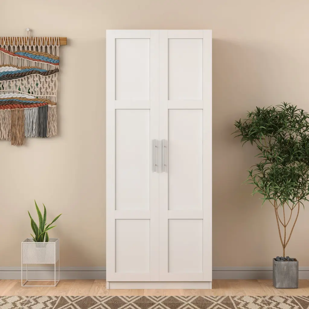 High Wardrobe and Kitchen Cabinet 2 Doors and 3 Partitions joysource furniture