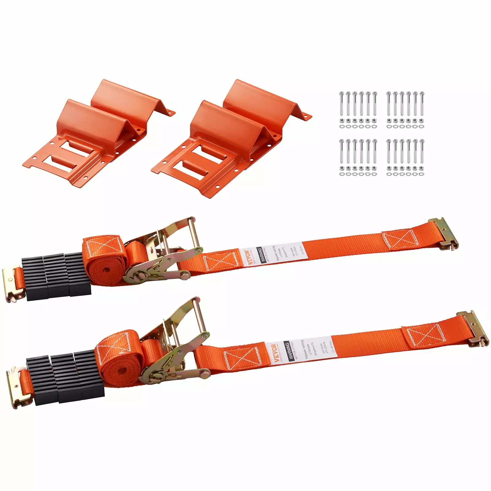 BENTISM Wheel Chock Tire Down Strap Kit Trailer Towing System ATVs UTVs 4-Pack 2%ef%bf%bd%ef%bf%bd96