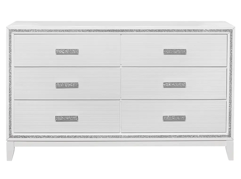 Almera Glitter White Dresser White Elastomer Timber luxe modern furniture