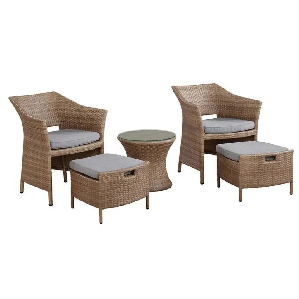 26 Inch Kokoli All-Weather Wicker Outdoor Cocktail Table KD Cama de bebe
