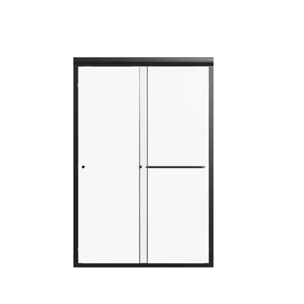 Semi Frameless Paired Sliding Shower Door Tempered Glass
