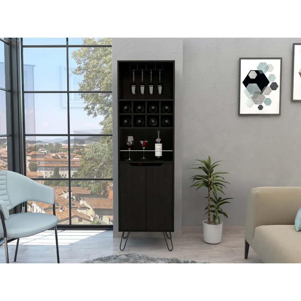 Manhattan Tall Bar Cabinet Eight Built Wine Rack Two Cabinets rta muebles colombia