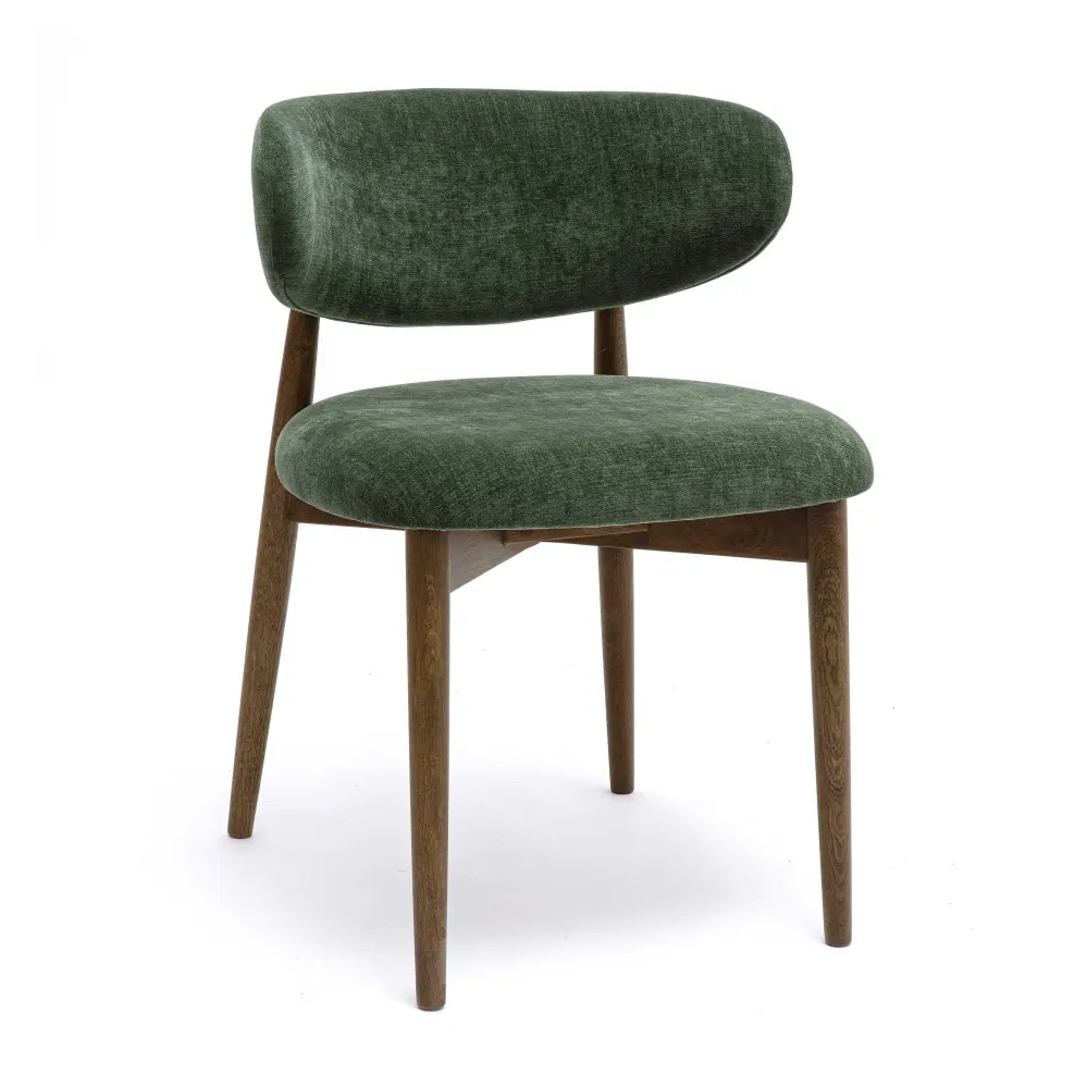 Zinea Forest Emerald Performance Textured Velvet Dining Chair