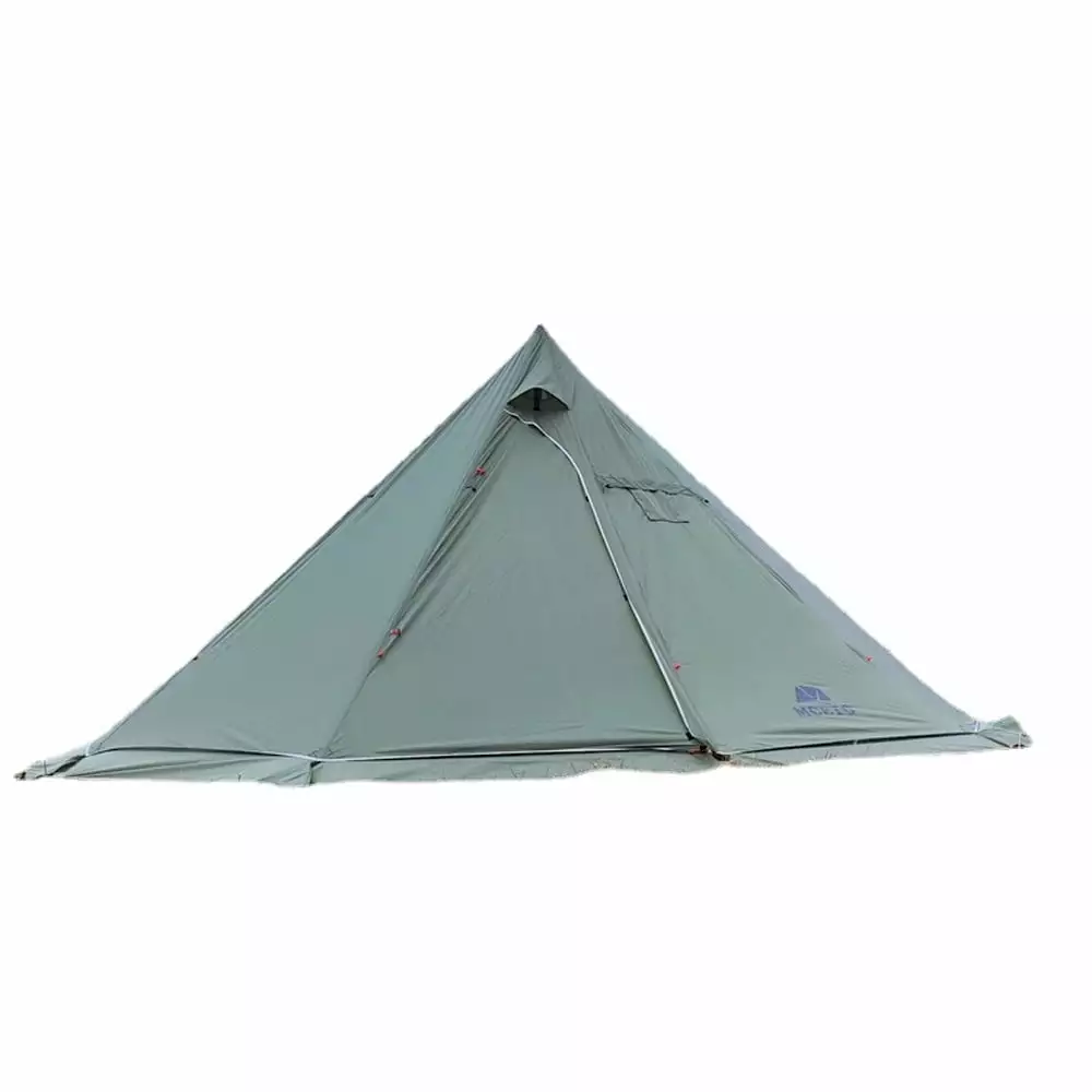 MCETO Canvas Hot Tent Stove Jack Wind-Proof Fire-Retardant 4 Season Camping Pyramid Teepee Tent 5-8 Person