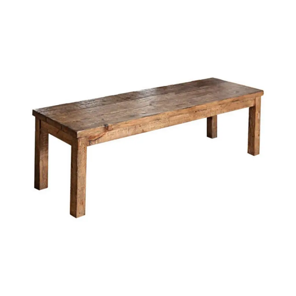 Old Style Wood Bench Brown Finish Home or Garden royal hampton