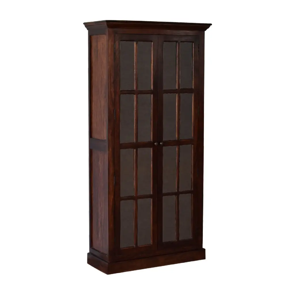 Tall Cherry Glazed Cabinet - Solid Wood Storage Cabinet Home or Office artisan furniture