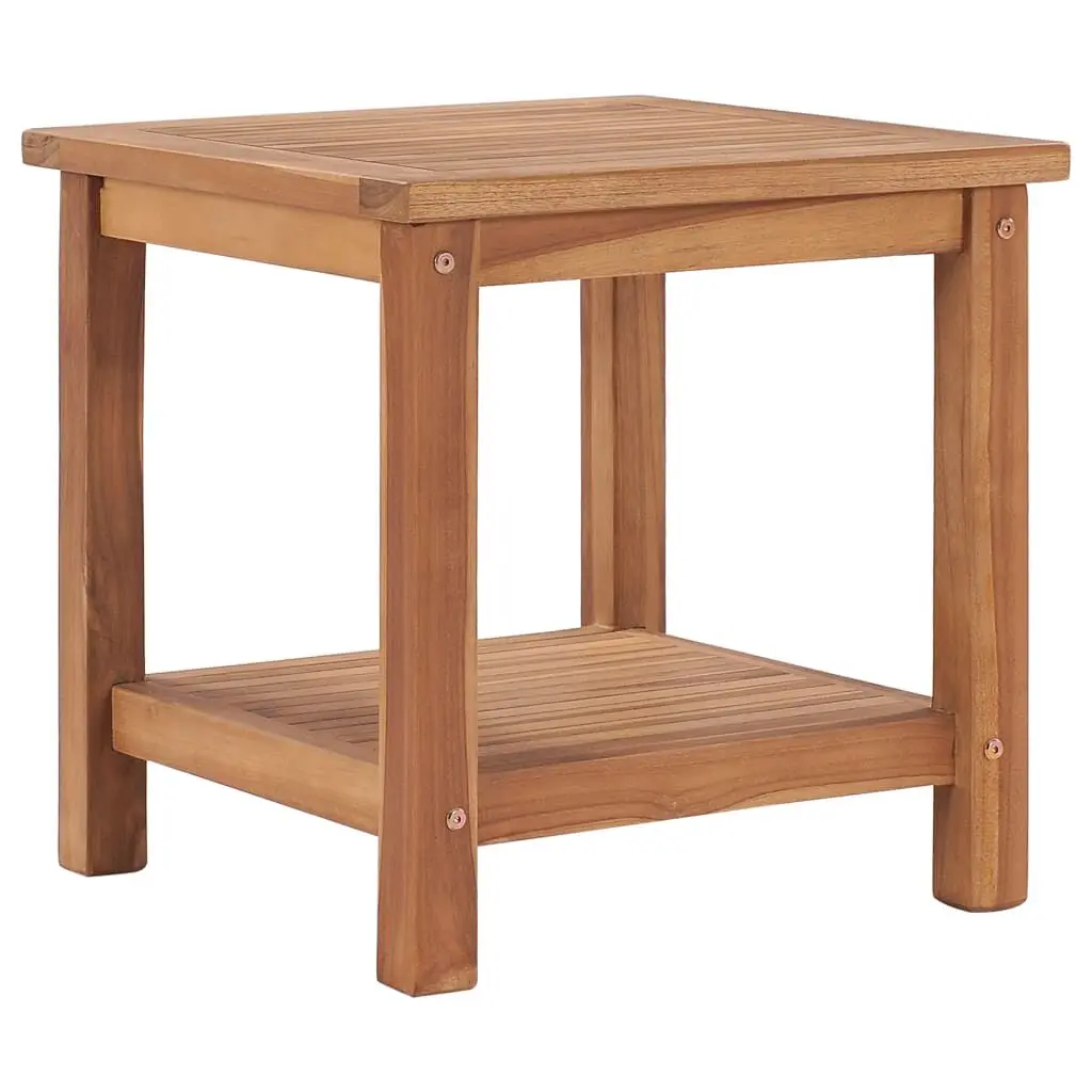 Coffee Table 17.7x17.7x17.7 Inches Solid Teak Wood Side Table