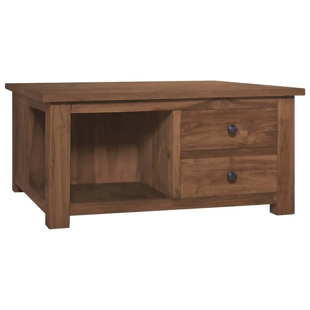 Coffee Table 26.8x26.8x13 Inches Solid Teak Wood Square End Table