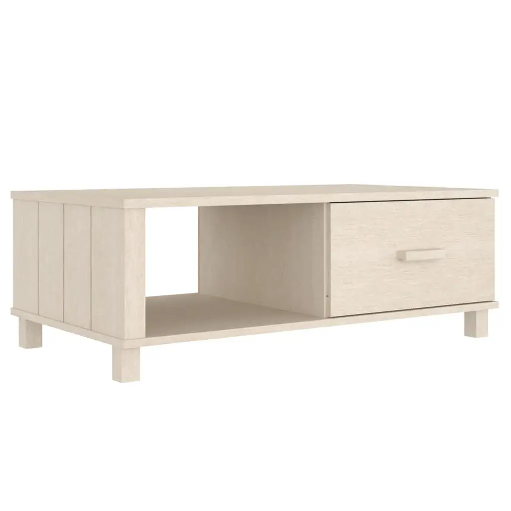 Coffee Table HAMAR Honey Brown 39.4x21.7x13.8 Inches Solid Wood Pine