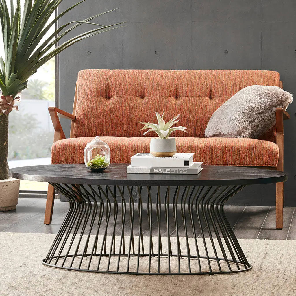 Coffee Table Black Wood Modern Living Room Center Table jla