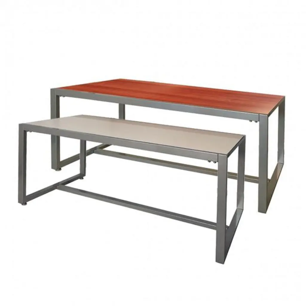 CT6050-CMSET Reversible Maple Wood Table Set Cherry and Maple Finish Made4Mattress