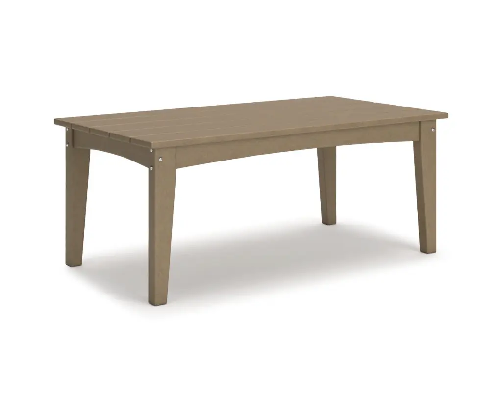 Signature Design Ashley Hyland Wave Outdoor Coffee Table Driftwood Brown