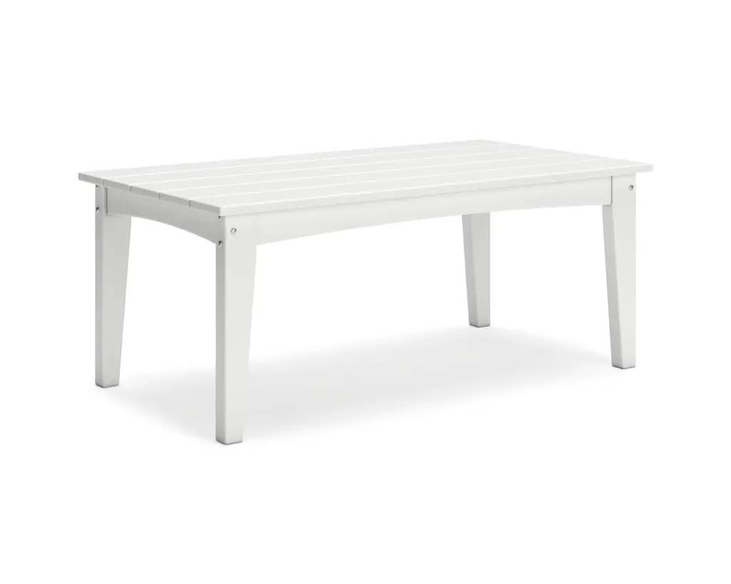 Signature Design Ashley Hyland Wave Outdoor Coffee Table White Finish