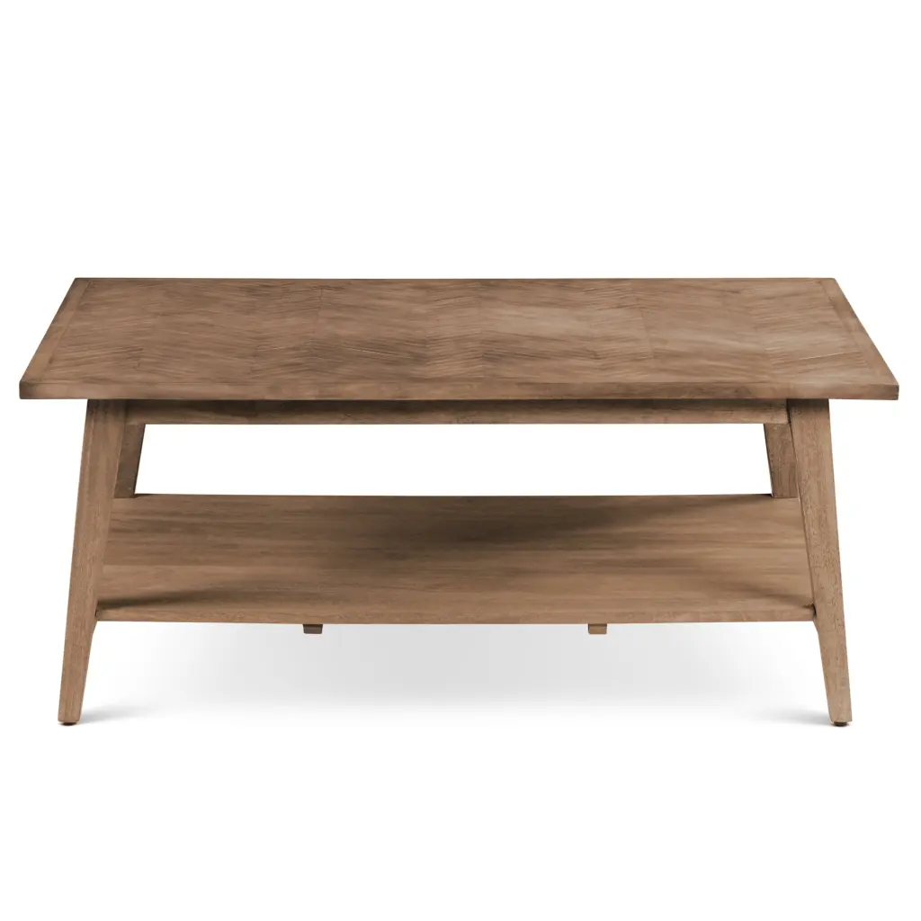 Steve Silver Milani Wood Rectangle 47 Width Coffee Table Natural Finish Steve Silver Co.