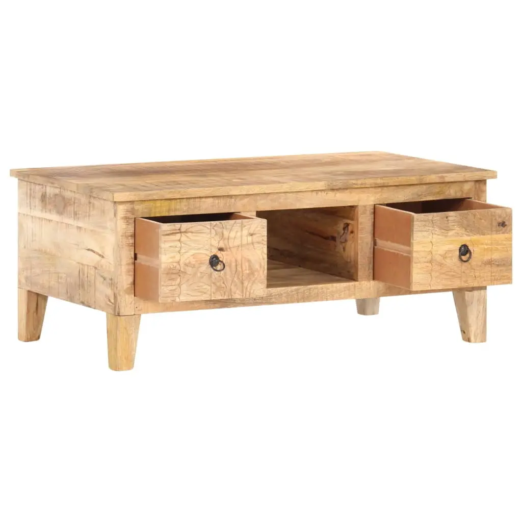 vidaXL Coffee Table 39.4x21.7x15.7 Rough Mango Wood