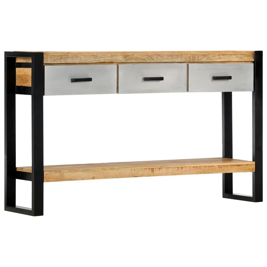 Solid Mango Wood Console Table 51.1x11.8x29.9 Inches Entryway