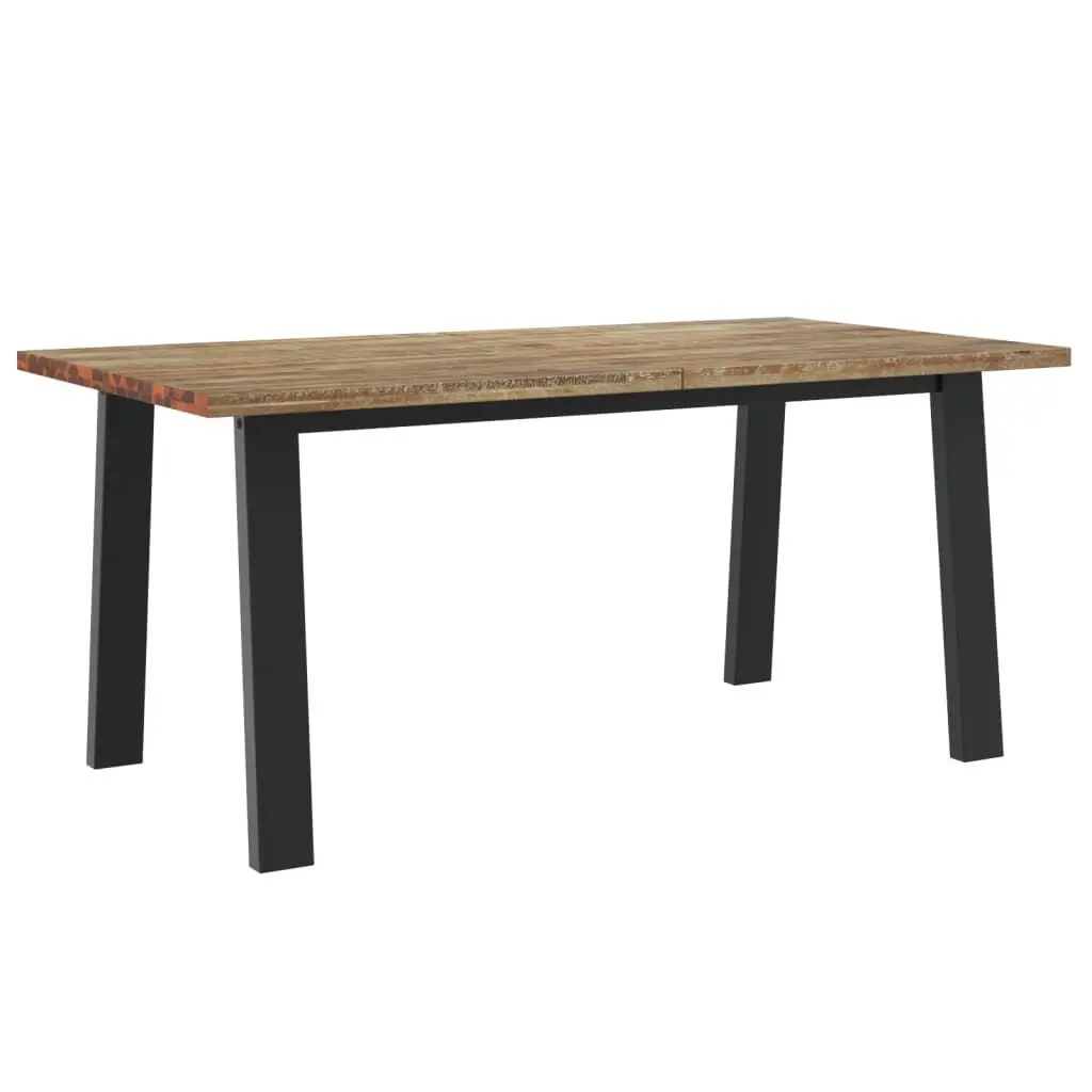 Dining Table Solid Acacia Wood 66.9x35.4 Inches Rectangular Kitchen Table