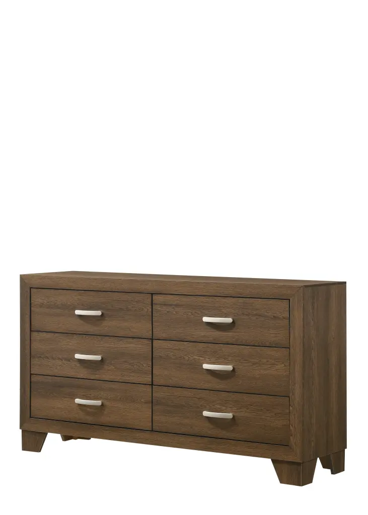 Miquell Oak Finish Dresser Oak Synthetic Wood Bedroom Furniture urban nest