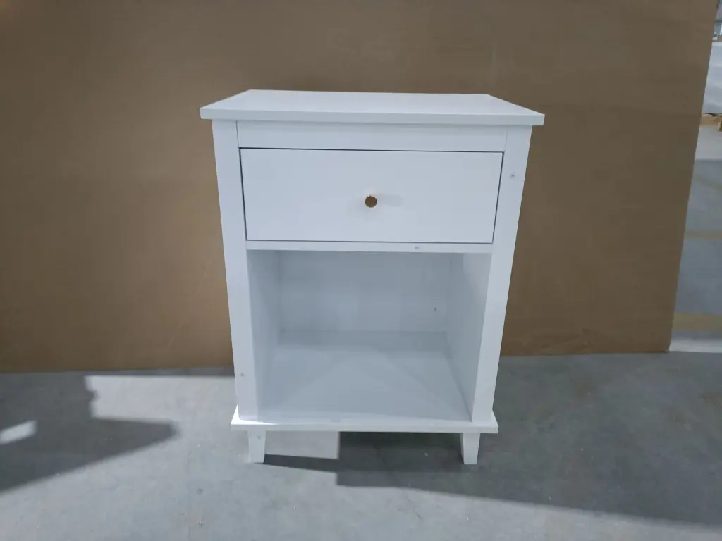 26.77 Inch Wooden Nightstand One Drawer One Shelf Kids and Adults moonriver