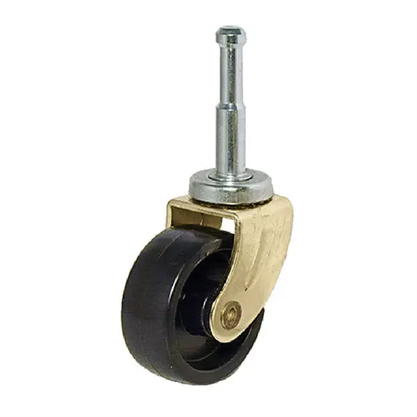 Richelieu 1-5/8 Inch Black Wood Stem Wheel Caster Furniture and Cabinets