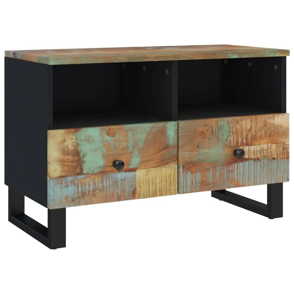 27.6 Inch Solid Wood Reclaimed TV Stand Rustic Entertainment Center