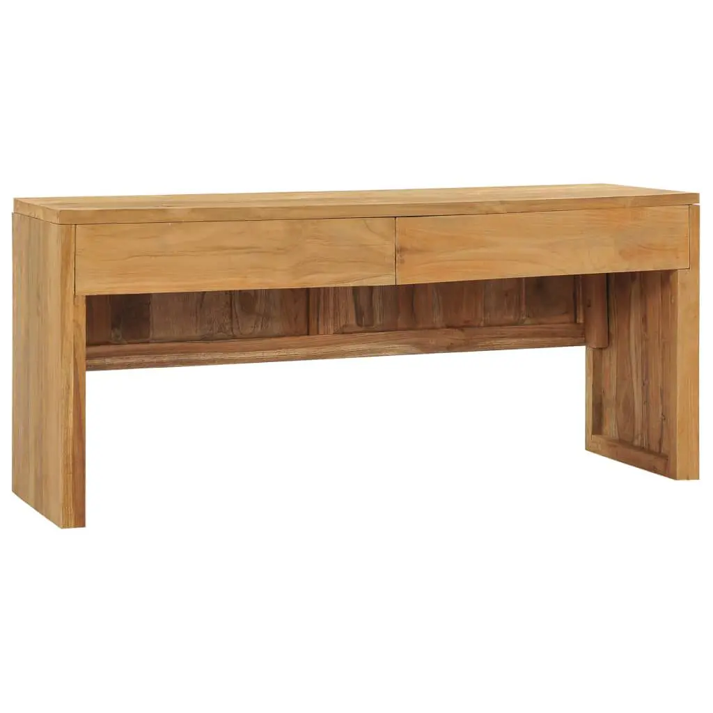 39.4 Inch Solid Teak Wood TV Stand 13.8x17.7 Dimensions
