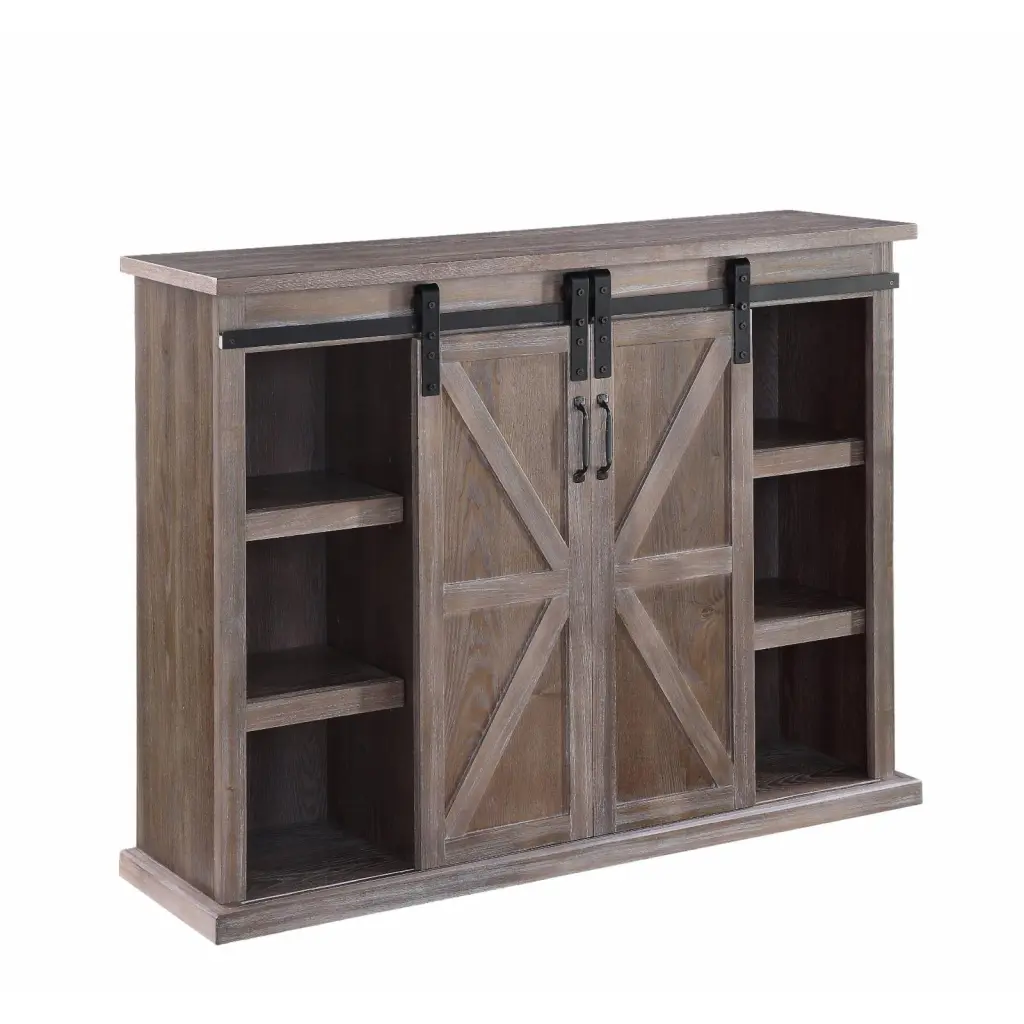 ACME Orabella 2-Door Wooden TV Stand Rustic Natural Finish Acme Furniture