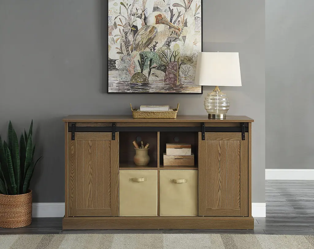 Lincoln Farmhouse 60 Inch TV Stand TVs Up To 65 Inches Timeless Wood Design bridgevine home