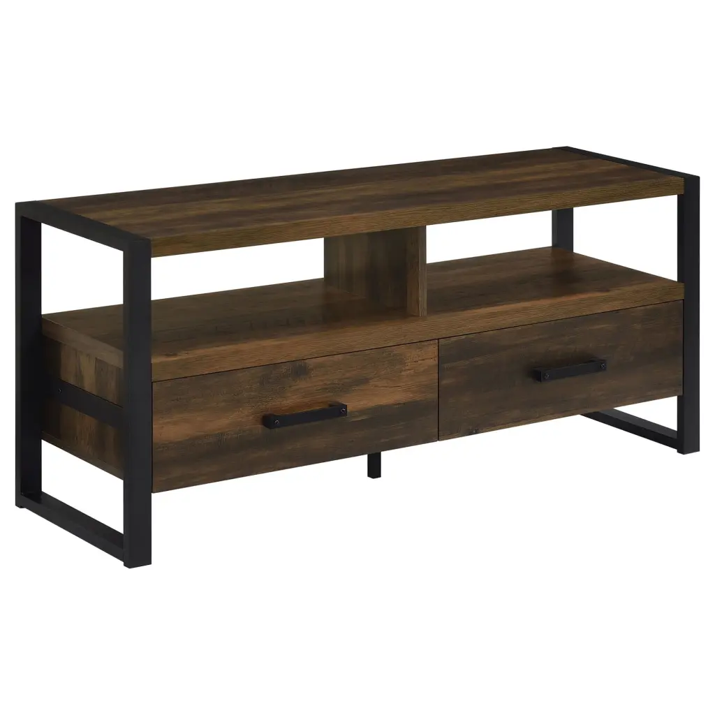 James 2-Drawer Dark Pine Composite Wood 48 Inch TV Stand Coaster Company