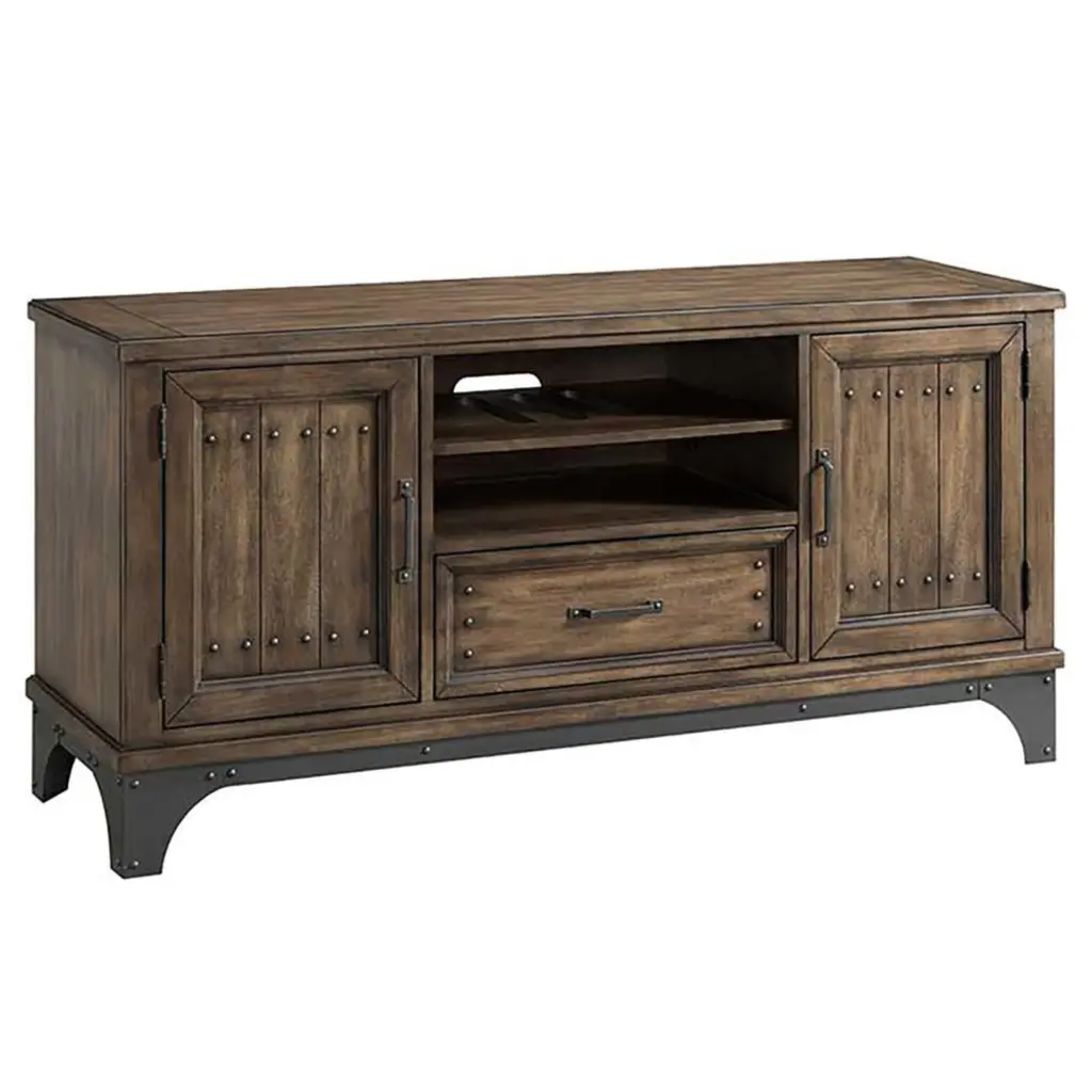 Intercon Furniture Whiskey River 60 Traditional Wood TV Console Gray