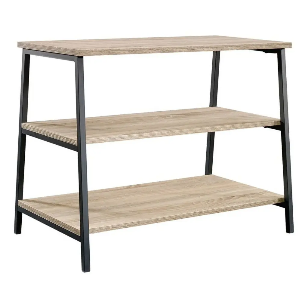 Pemberly Row Modern Engineered Wood TV Stand 32 inch TVs Charter Oak Finish