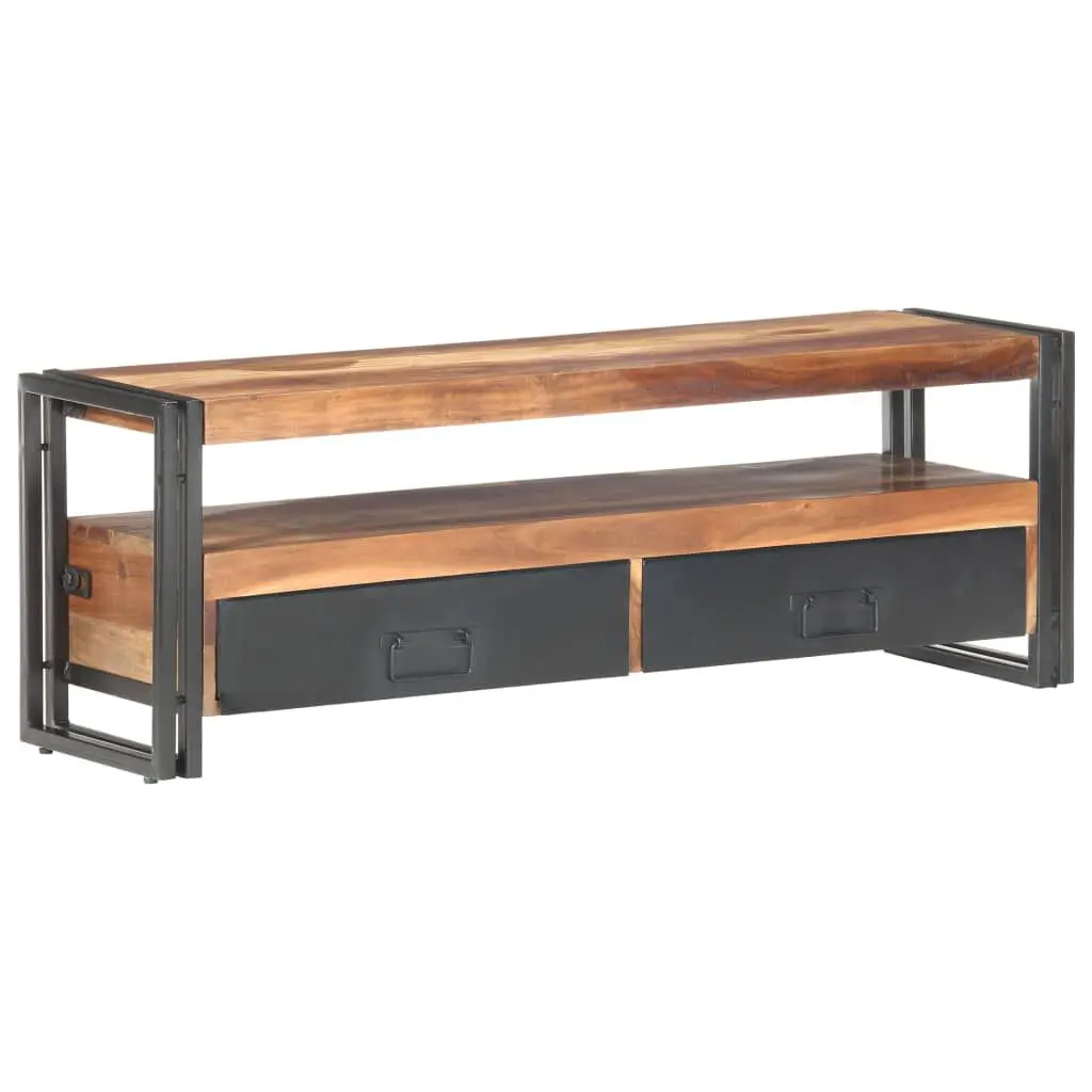 TV Stand 47.2 Inches Solid Wood Modern Media Console Entertainment Center