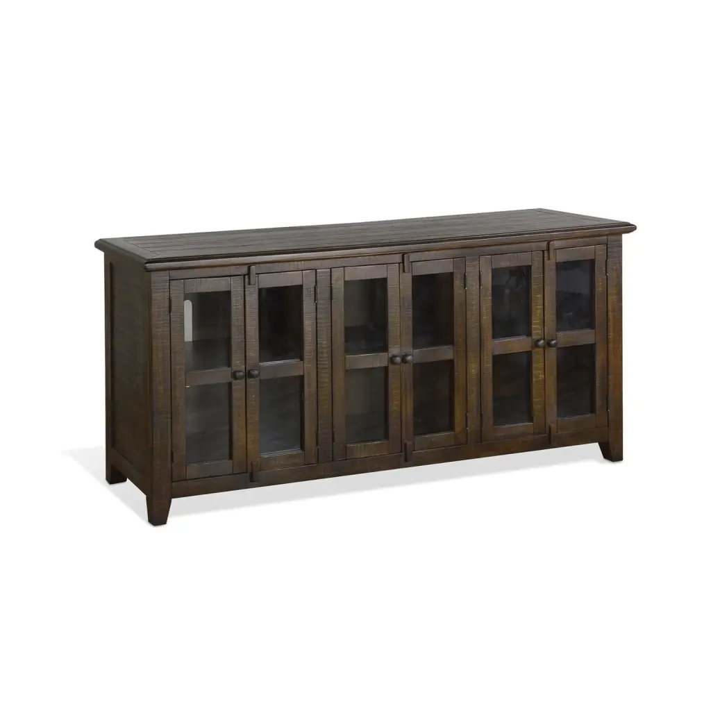 Sunny Designs 70 Wood TV Cabinet TVs up to 80 Inches Tobacco Leaf Finish