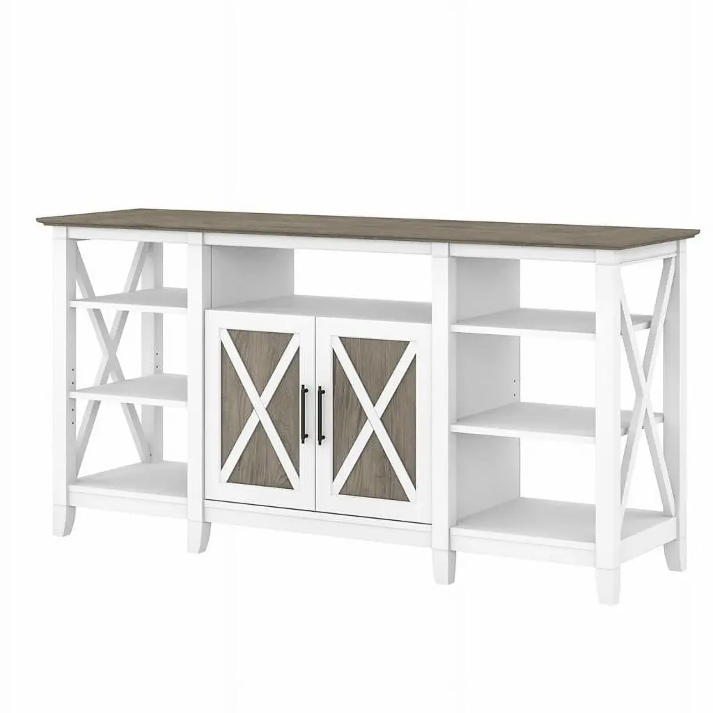 UrbanPro Modern Wood Tall TV Stand 65 Inch TVs - Gray Contemporary Entertainment Center