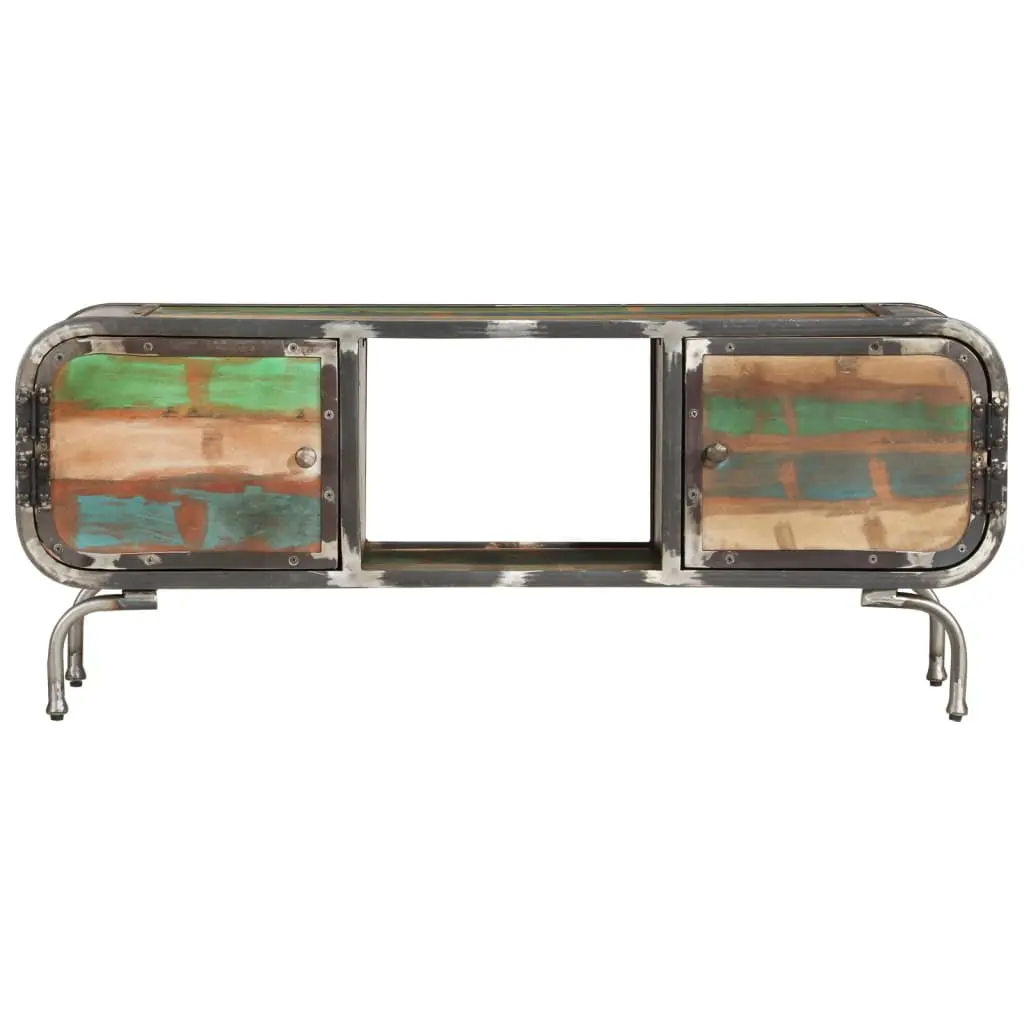 vidaXL Multicolor Solid Wood Reclaimed TV Stand 43.3x11.8x16.5 Inches