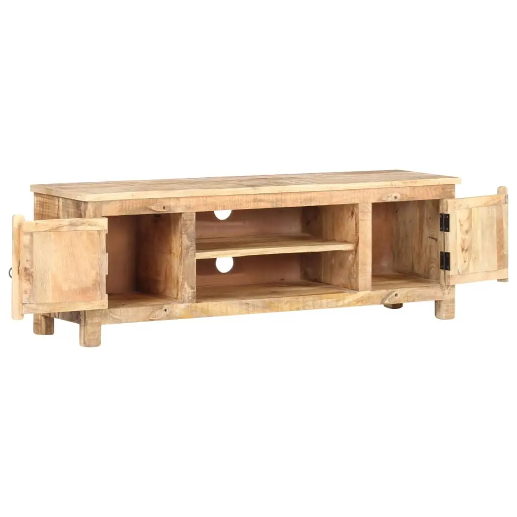 vidaXL Rough Mango Wood TV Stand 47.2 Inch Wide Media Console