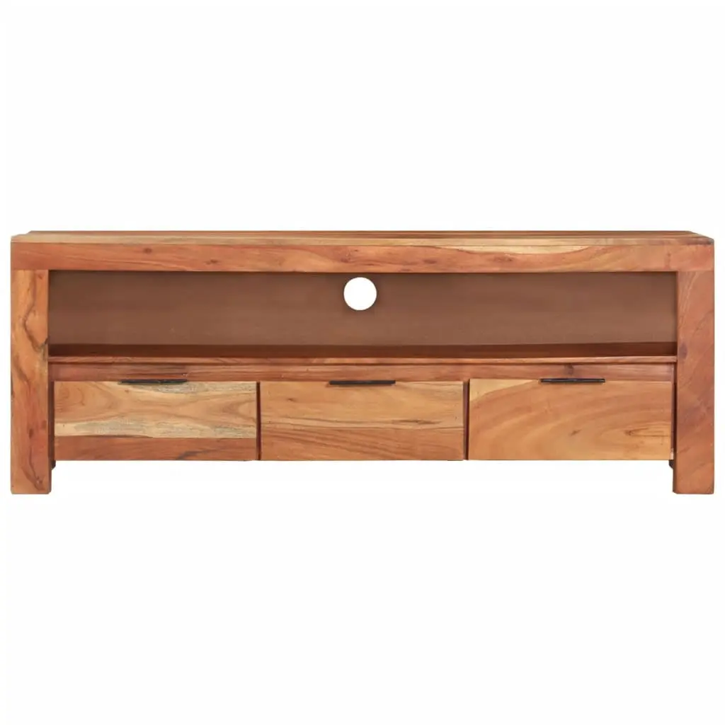 vidaXL Solid Wood Acacia TV Stand 43.3x11.8x15.7 Inches