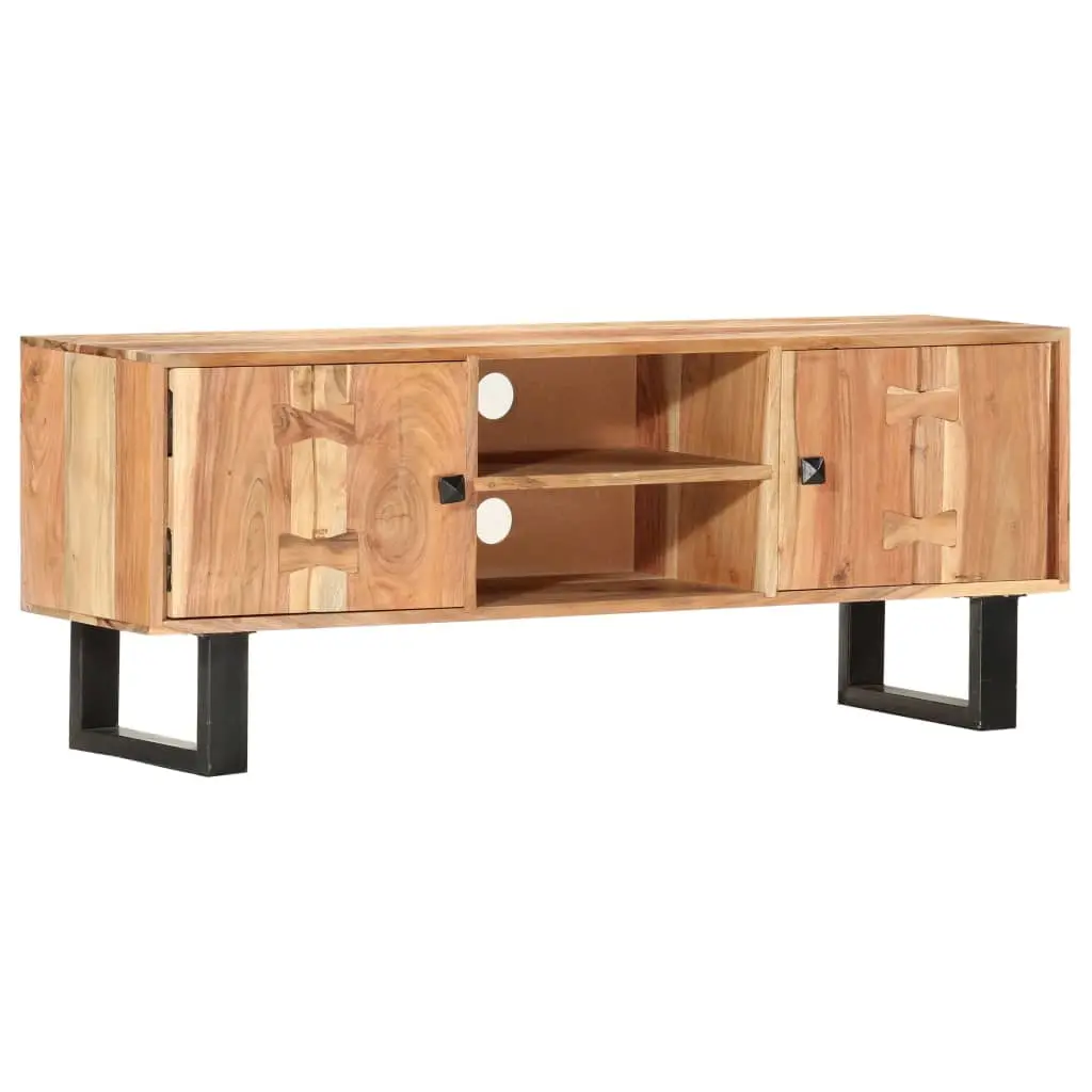 vidaXL Solid Wood Acacia TV Stand 46.5x11.8x17.7 Inches Living Room